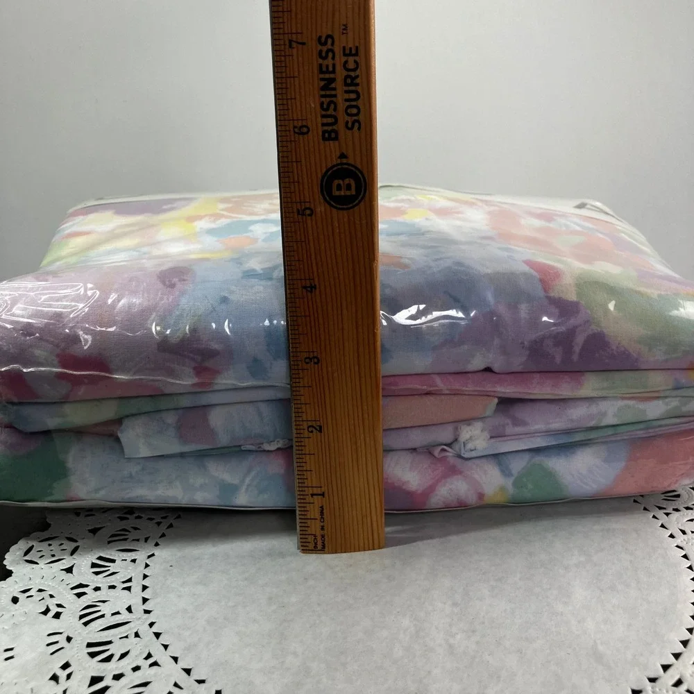 Utica King Sheet Set Lille Bright Pastel Vintage Floral 200TC Percale New RARE